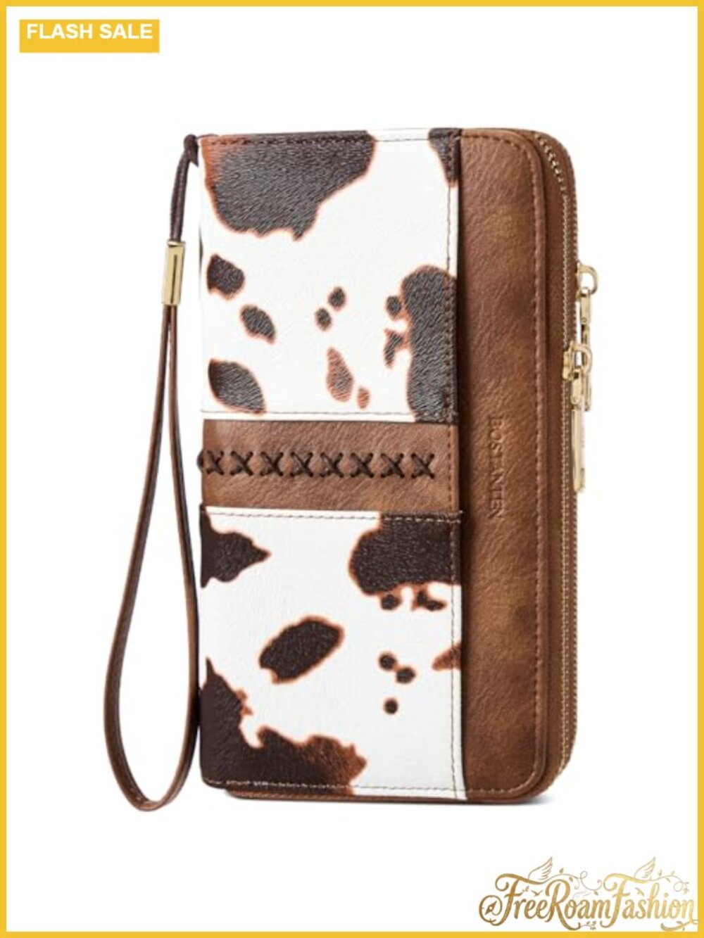 Vegan Leather Wristlet Wallet RFID Large Capacity Clutch